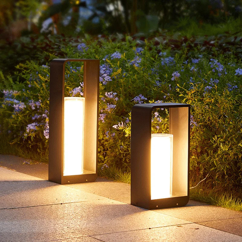 LED Lawn Lamp | Modern Stainless Steel Outdoor Lighting with Solar Option 1