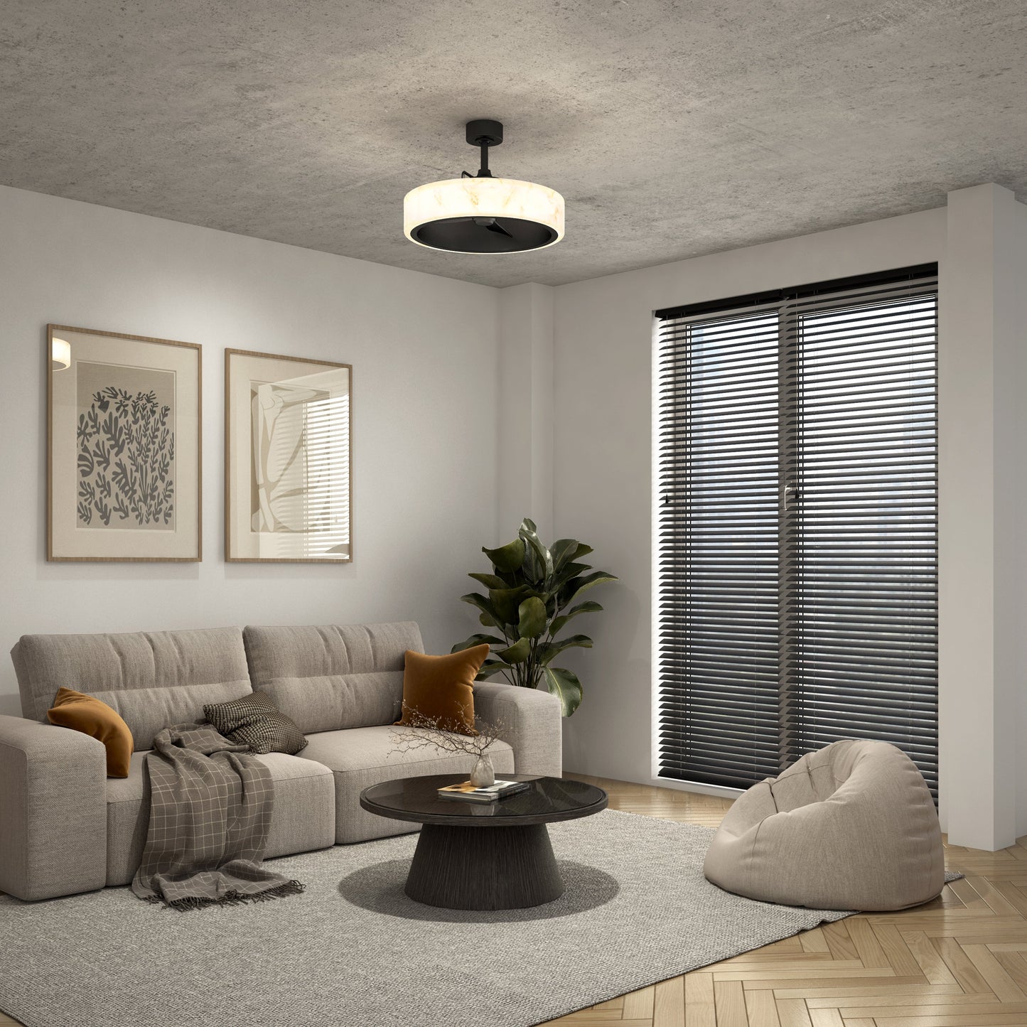 LED Modern Ceiling Fan | 23 in. with Remote Control & Dimmable Light 6