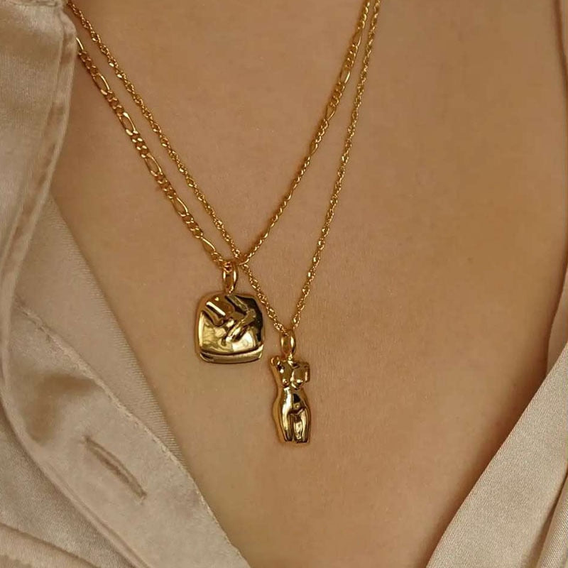 La Femme Necklace | Elegant 18K Plated Brass with Adjustable Length 4