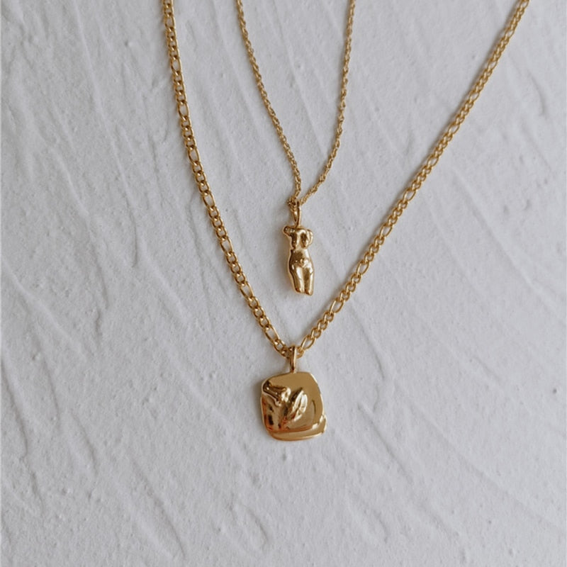 La Femme Necklace | Elegant 18K Plated Brass with Adjustable Length 5