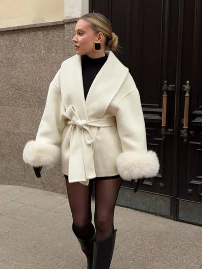 Lace-Up Women's Winter Coat | Stylish, Comfortable, and Warm Design 2