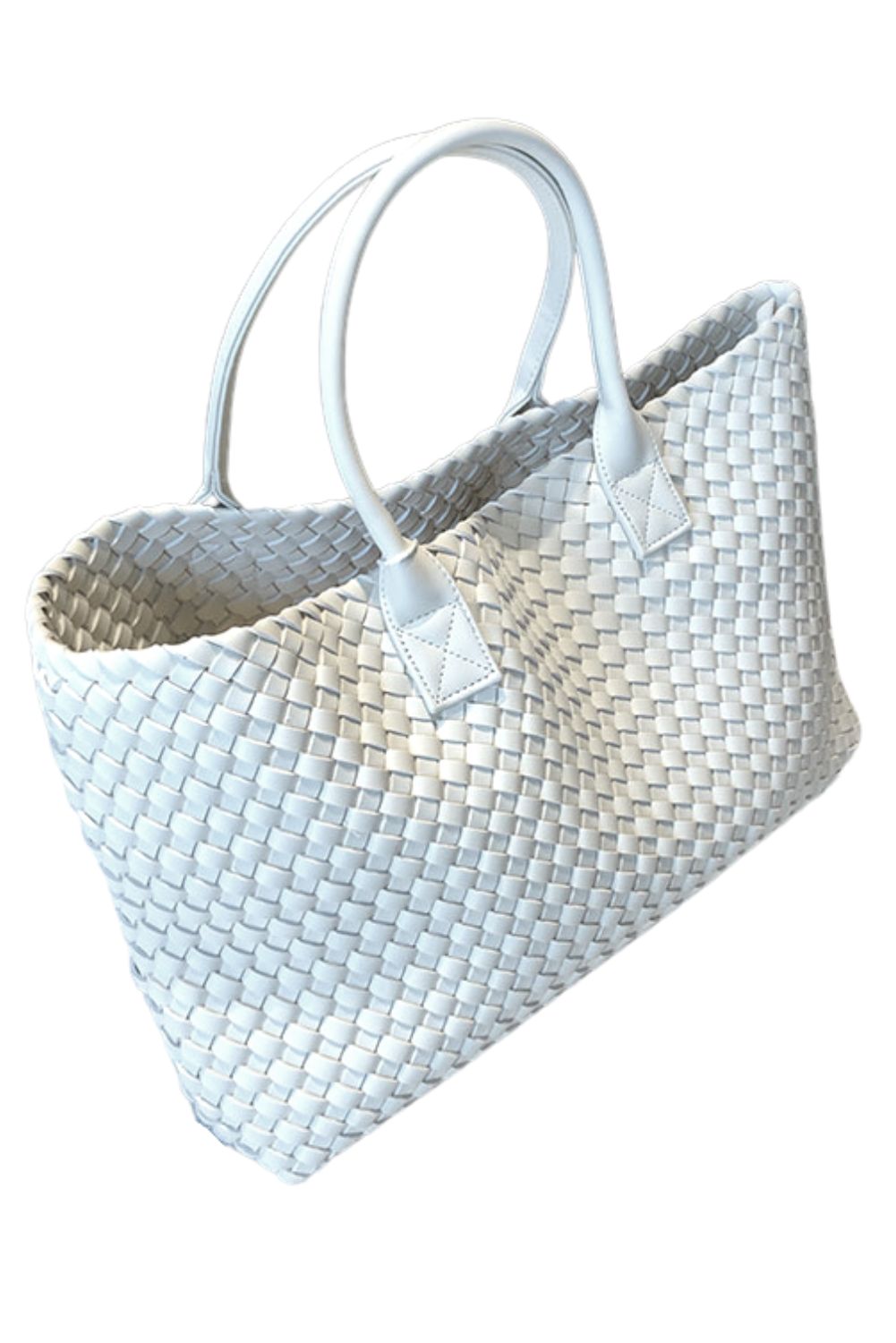 Large Woven Faux Leather Tote Bag | Spacious Design with Soft Handles 2