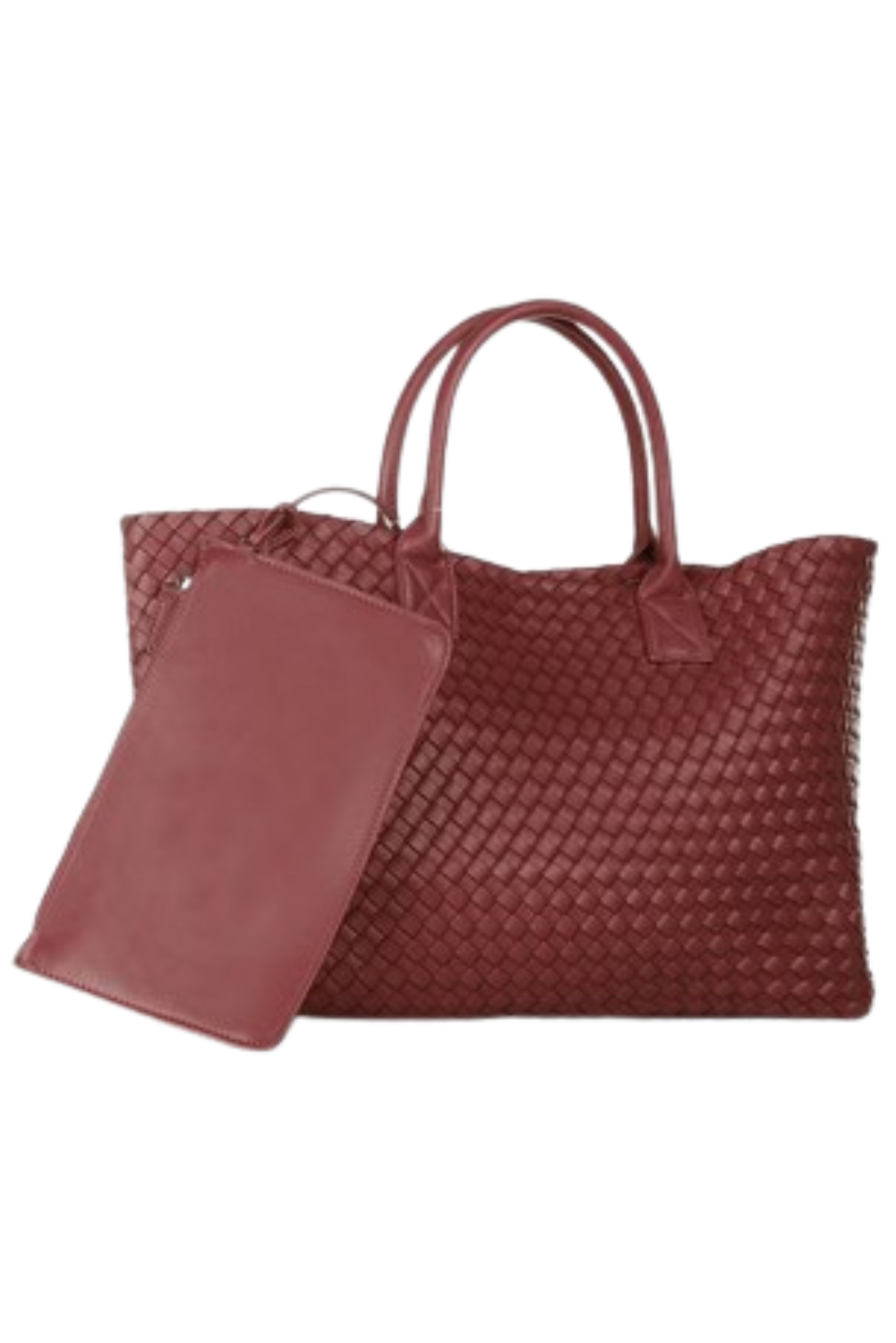 Large Woven Faux Leather Tote Bag | Spacious Design with Soft Handles 5