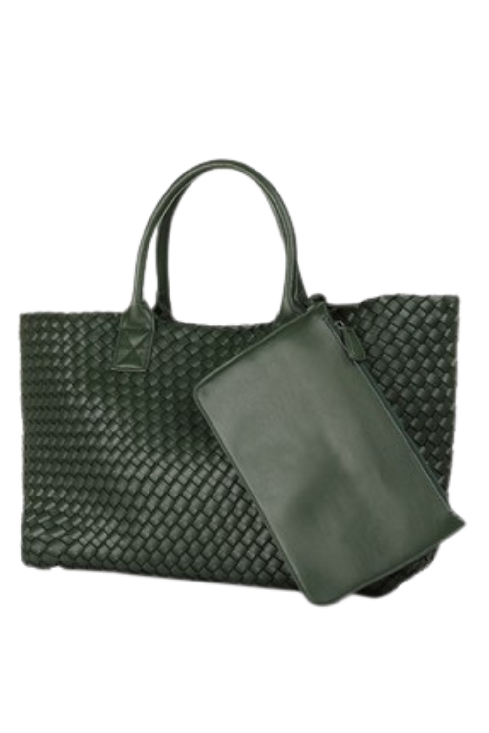 Large Woven Faux Leather Tote Bag | Spacious Design with Soft Handles 6