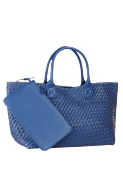 Large Woven Faux Leather Tote Bag | Spacious Design with Soft Handles 7