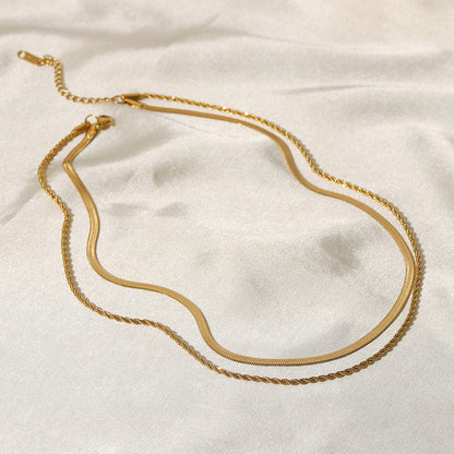 Layered Gold Chain Necklace | Ethically Sourced Stainless Steel with 18k Gold Finish 5