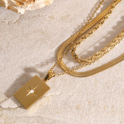 Layered Gold Necklace | Durable Stainless Steel-Plated 18k Gold Chains 3