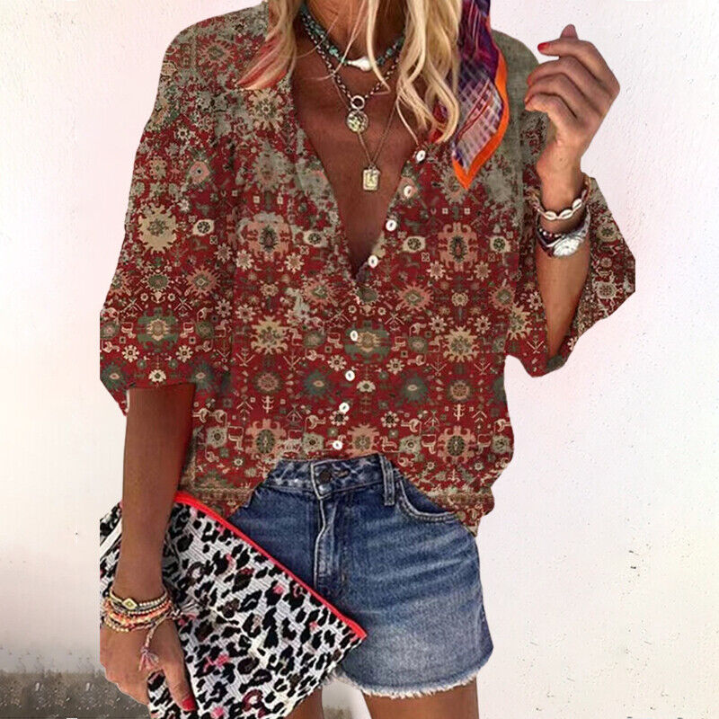 Lightweight Boho Blouse | Effortless V-Neck Design 3