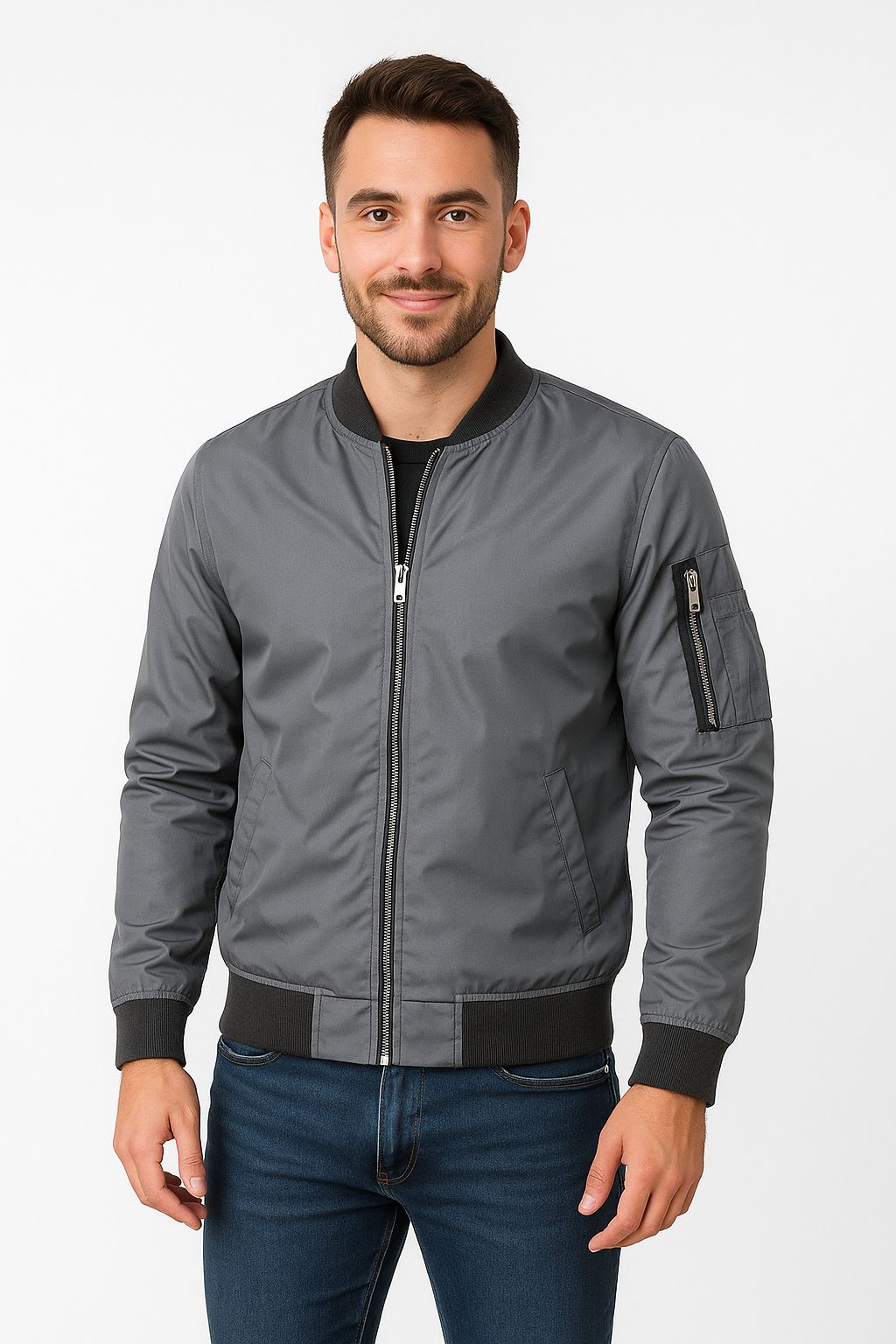 Lightweight Bomber Jacket | Stylish Classic Design for Transitional Weather 2