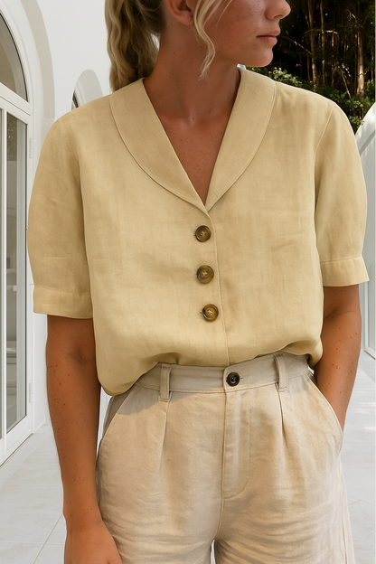 Lightweight Draped Blouse | Breathable Fabric Design 1