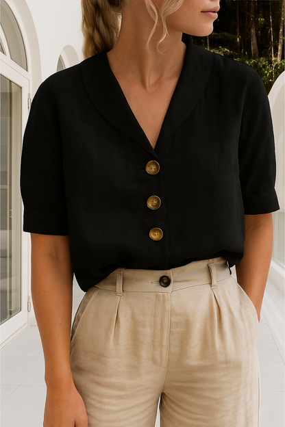 Lightweight Draped Blouse | Breathable Fabric Design 2