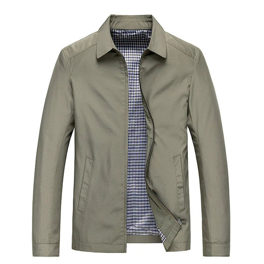 Lightweight Jacket | Modern Design with Zipper and Checkered Lining 0
