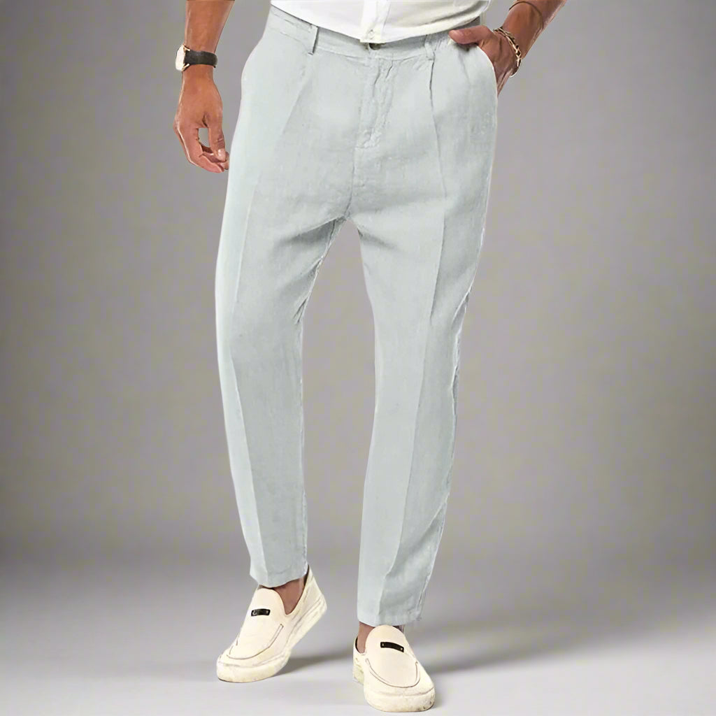 Lightweight Linen Trousers | Breathable Fabric with Tapered Fit for Women 0