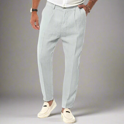 Lightweight Linen Trousers | Breathable Fabric with Tapered Fit for Women 0