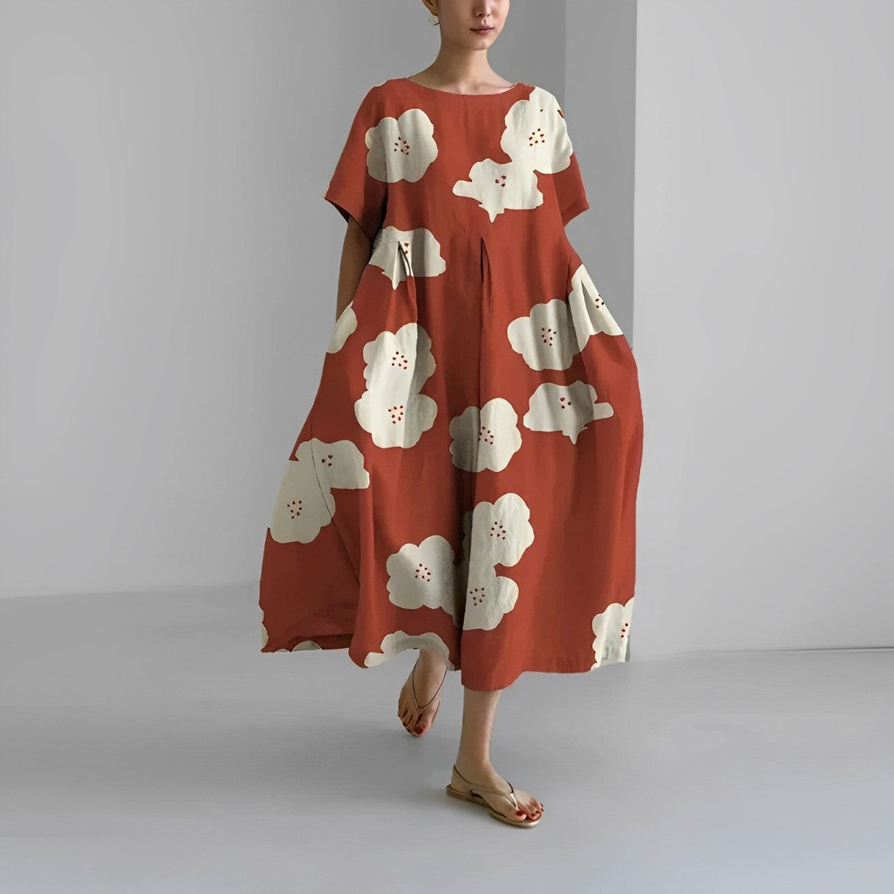 Lightweight Loose Printed Maxi Dress for Women – Casual Summer Dress in Relaxed Fit 7