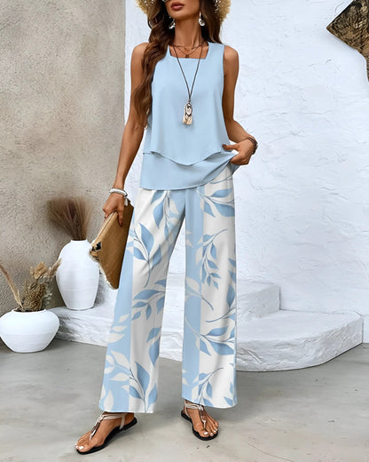 Lightweight Two-Piece Summer Outfit for Women – Versatile Casual Ensemble in Breathable Fabric 0