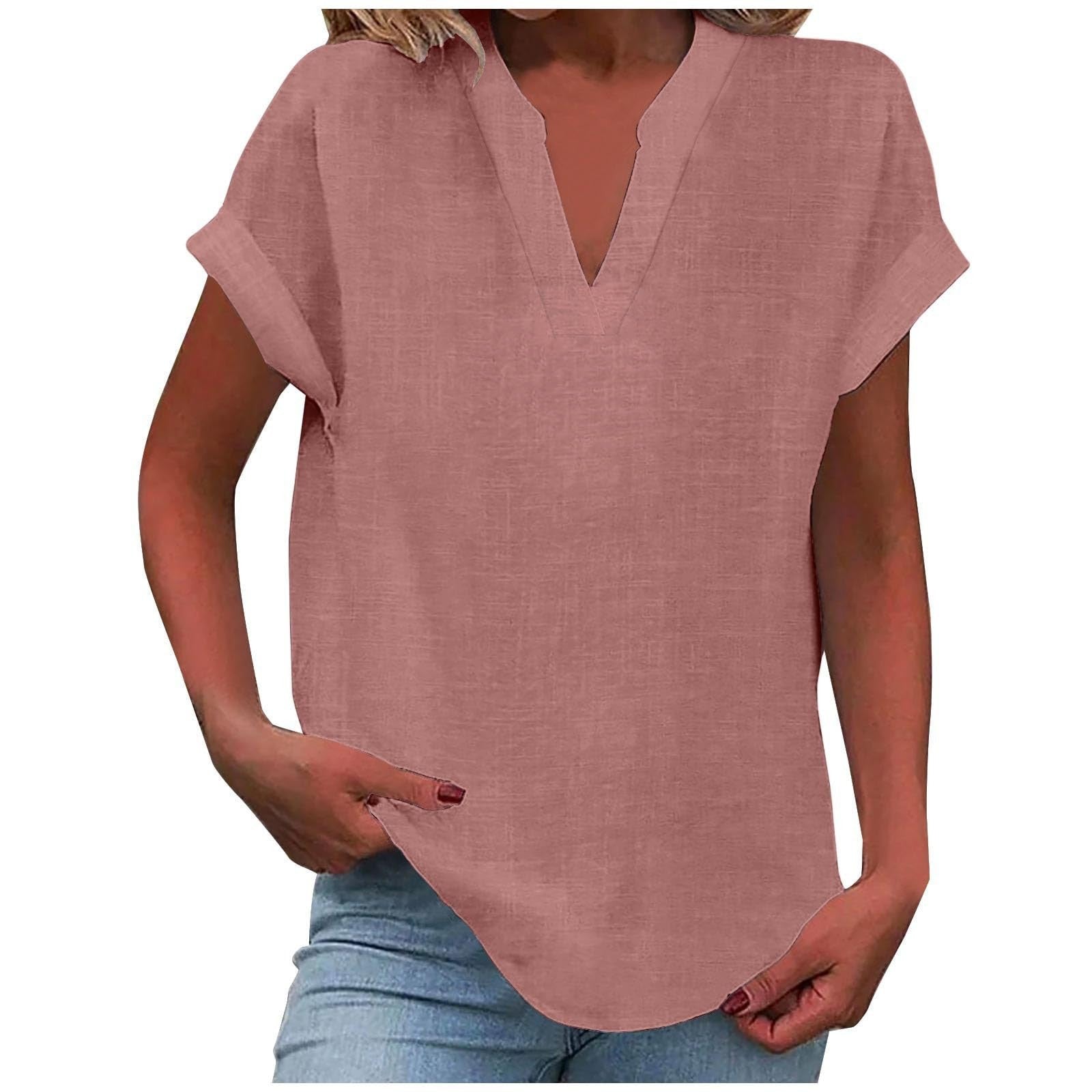 Lightweight V-Neck Blouse | Effortless Draped Design 1