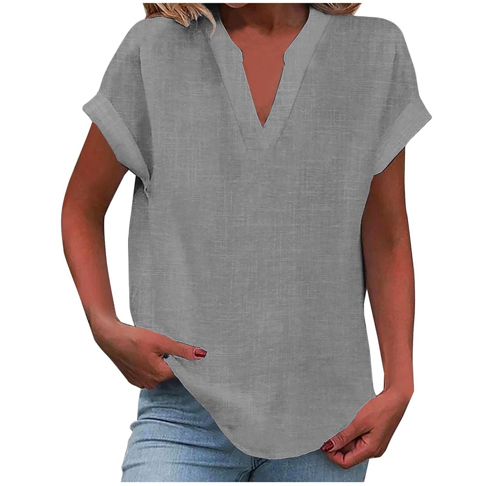 Lightweight V-Neck Blouse | Effortless Draped Design 4