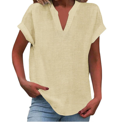 Lightweight V-Neck Blouse | Effortless Draped Design 6