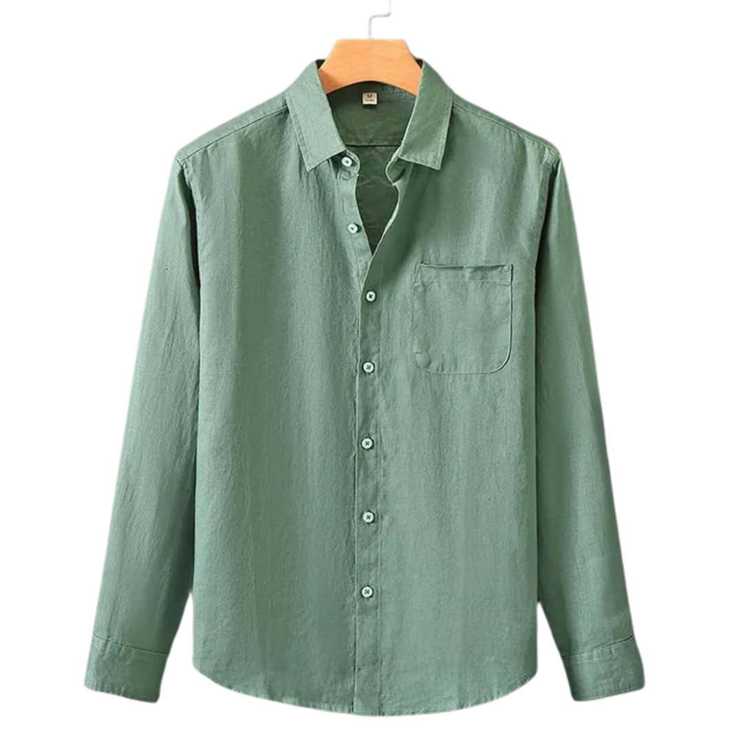 Linen Shirt | Lightweight Breathable Fabric with Classic Button Down Design 1