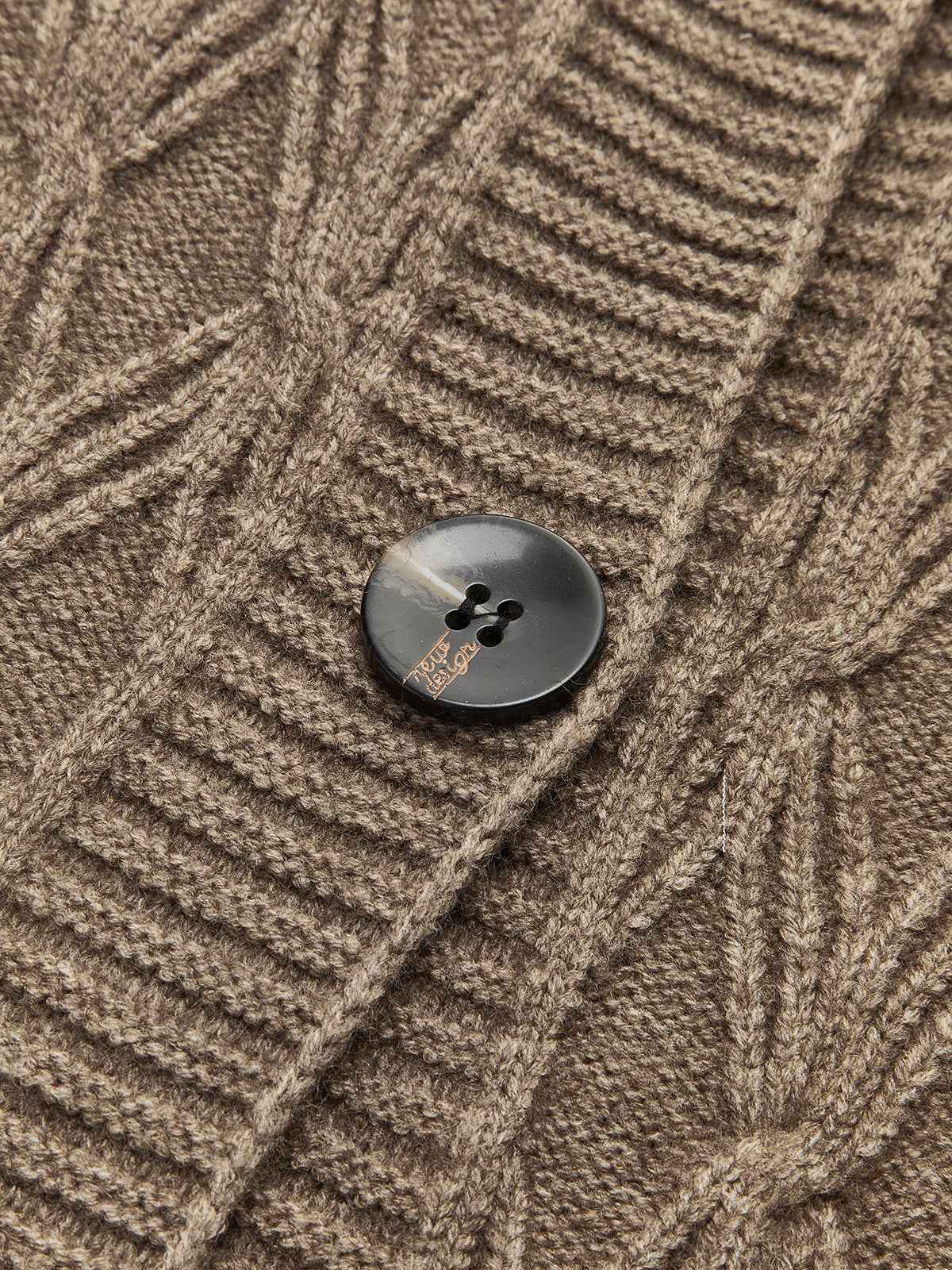 Long Cardigan | Elegant Diamond Stitch Knit with High Stretch 6