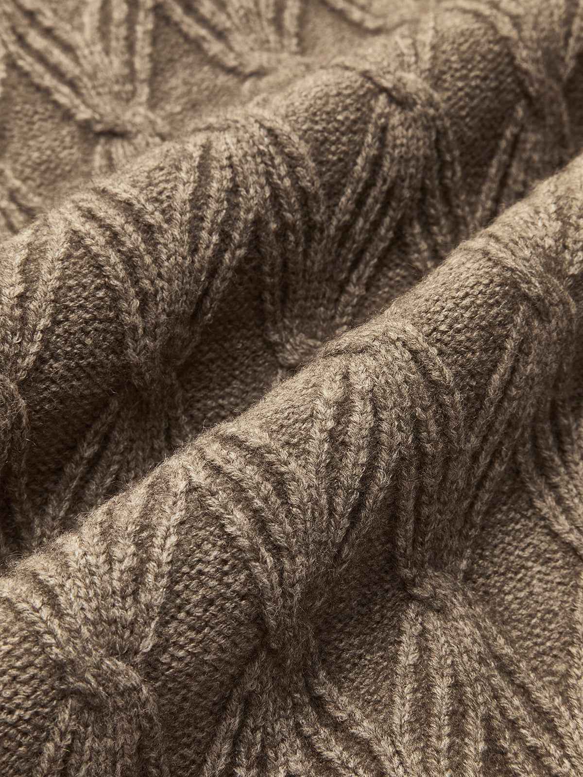 Long Cardigan | Elegant Diamond Stitch Knit with High Stretch 7