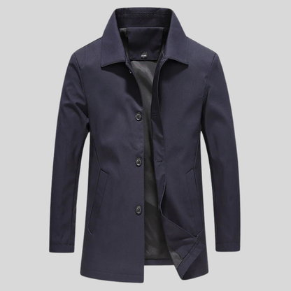 Long Overcoat | Windproof Men's Coat with Modern Fit 1