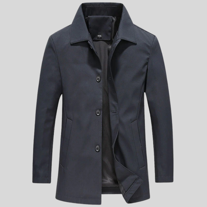 Long Overcoat | Windproof Men's Coat with Modern Fit 2