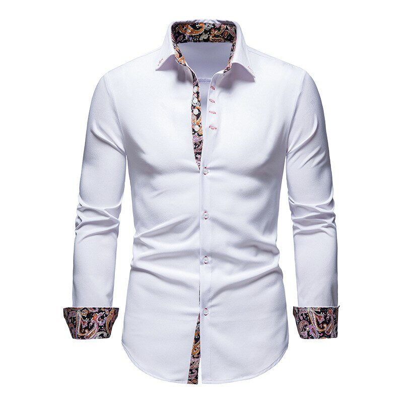Long Sleeve Paisley Shirt | Bold Pattern for Smart-Casual Style 0