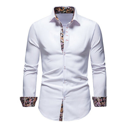 Long Sleeve Paisley Shirt | Bold Pattern for Smart-Casual Style 0