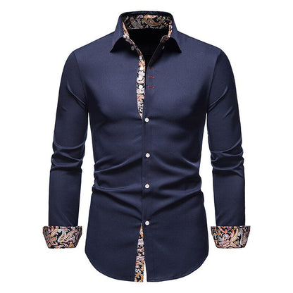 Long Sleeve Paisley Shirt | Bold Pattern for Smart-Casual Style 1
