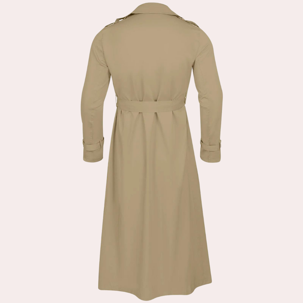 Longline Trench Coat | Water-Resistant Design for Men 2
