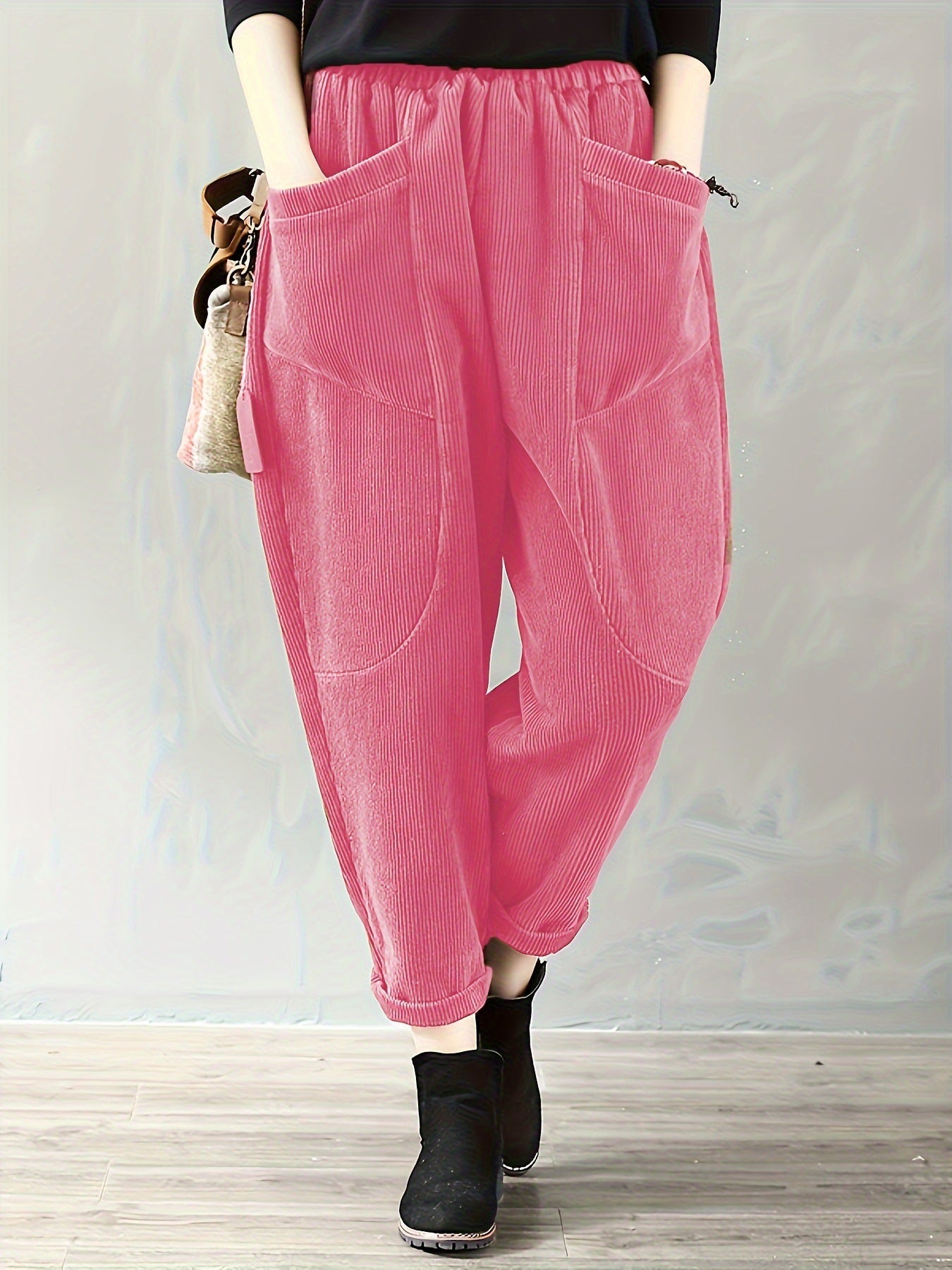 Loose Fit Corduroy Trousers | Comfortable and Stylish Design 0