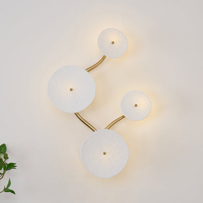 Lotus Petal Wall Sconce | Elegant Ceramic Design with Warm LED Light 3