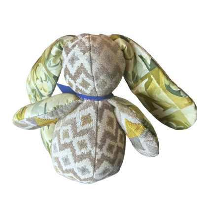 LV Au Fils du Temps Vintage Silk Scarf Patchwork Bunny