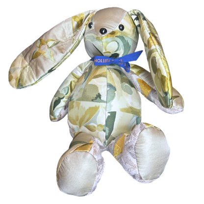 LV Au Fils du Temps Vintage Silk Scarf Patchwork Bunny