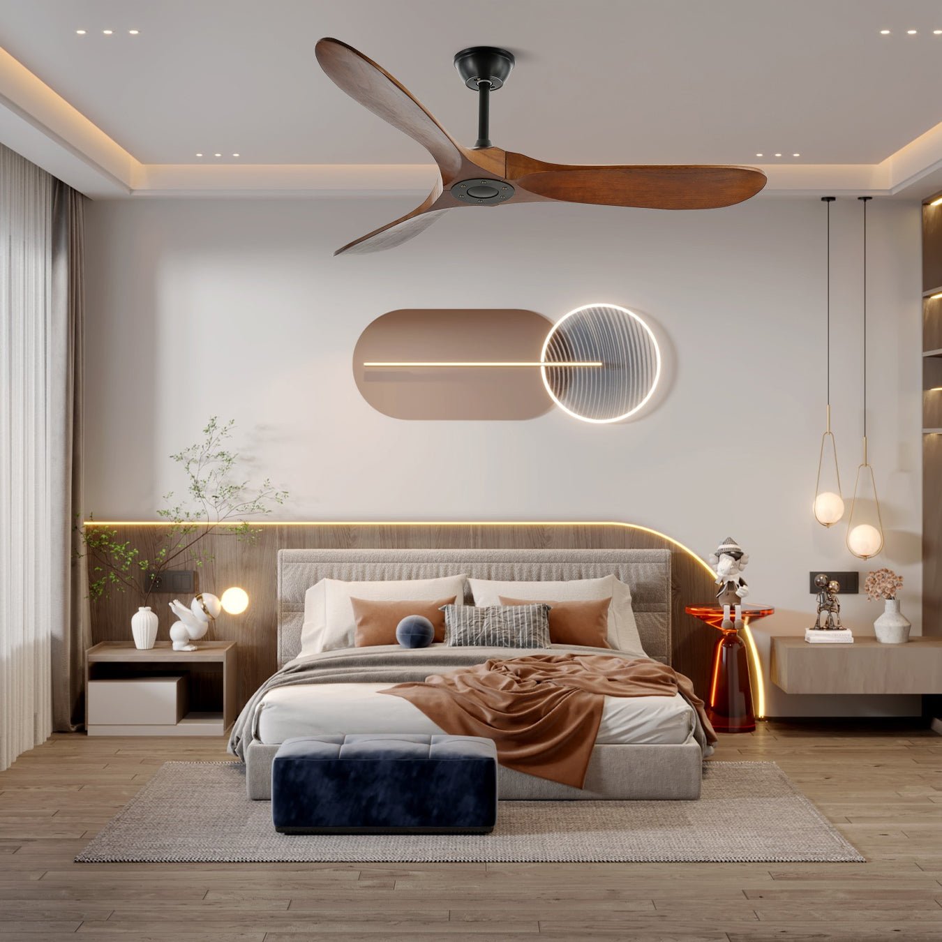 Low Profile Ceiling Fan | Modern Flush Mount Design with Quiet Operation 3