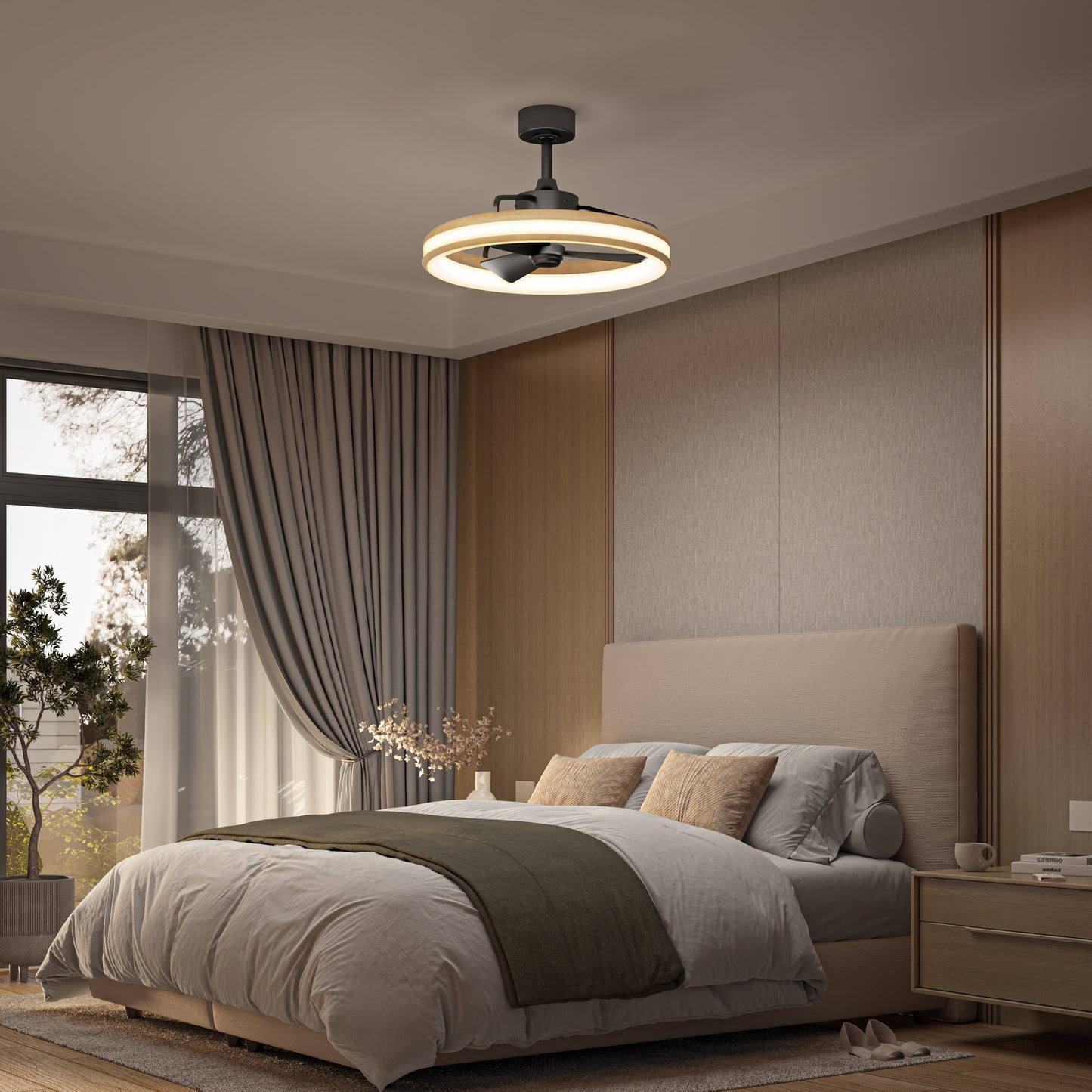 Lugano | 23-Inch LED Ceiling Fan with Remote Control & Adjustable Brightness 1