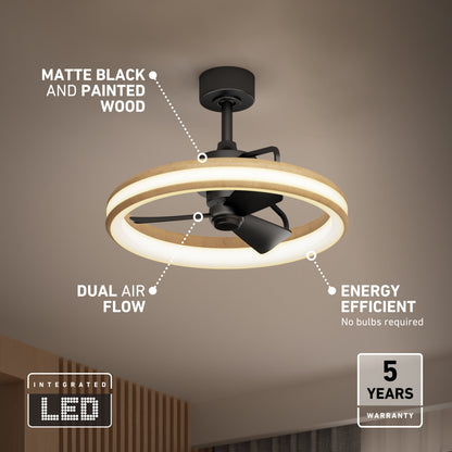 Lugano | 23-Inch LED Ceiling Fan with Remote Control & Adjustable Brightness 6