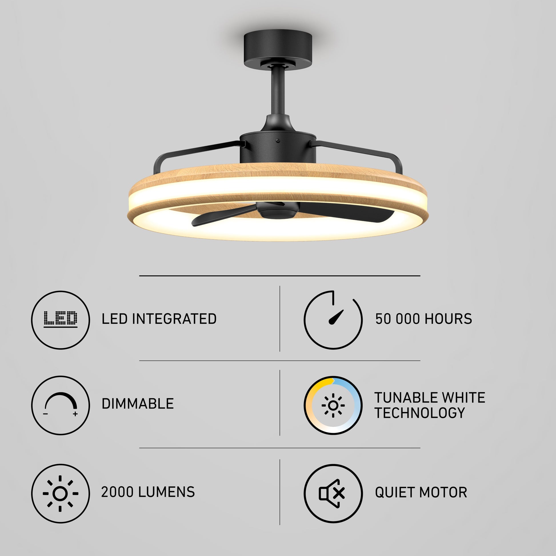 Lugano | 23-Inch LED Ceiling Fan with Remote Control & Adjustable Brightness 7