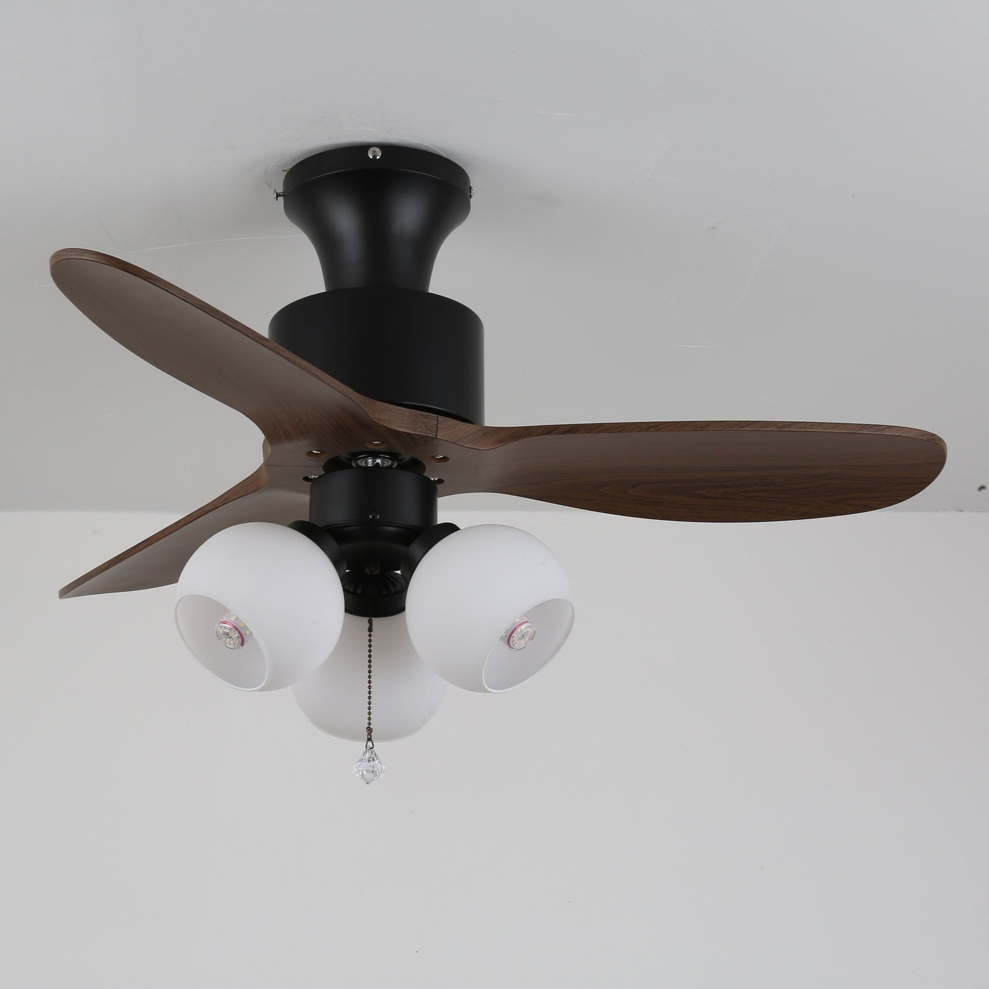 Lumo Orb | Modern Ceiling Fan Light with Gradient Amber Globes 0