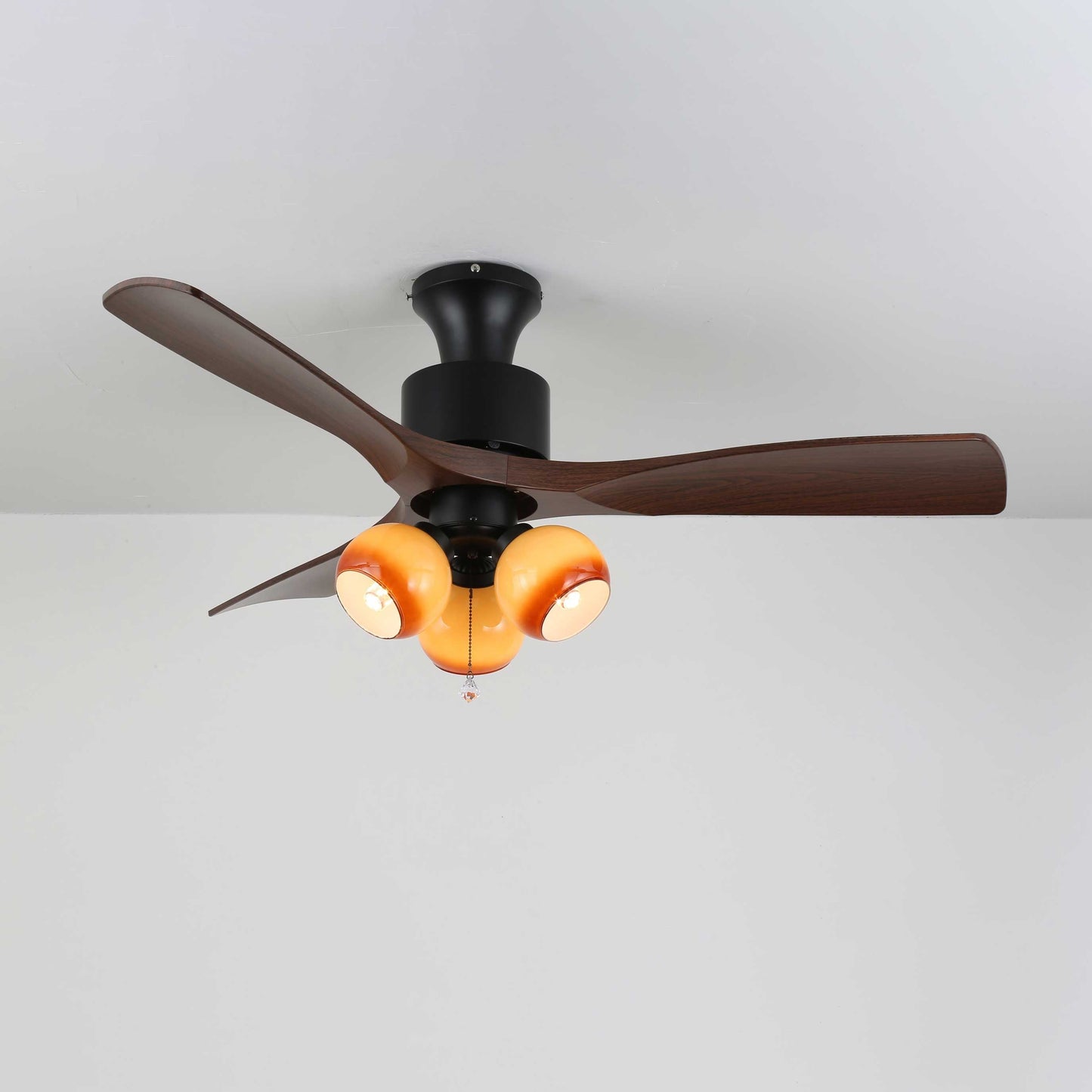Lumo Orb | Modern Ceiling Fan Light with Gradient Amber Globes 2