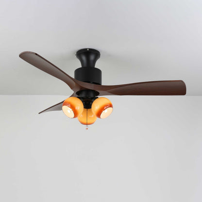 Lumo Orb | Modern Ceiling Fan Light with Gradient Amber Globes 2