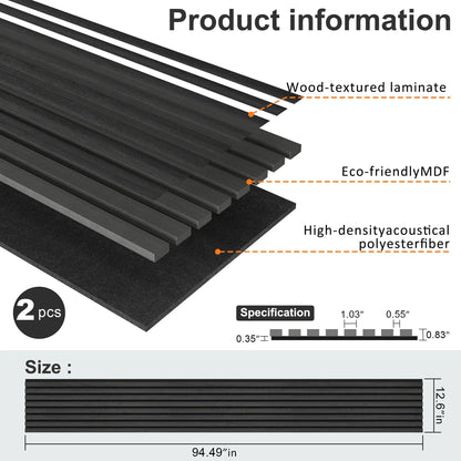 Pannelli da parete in legno a doghe acustiche MDF