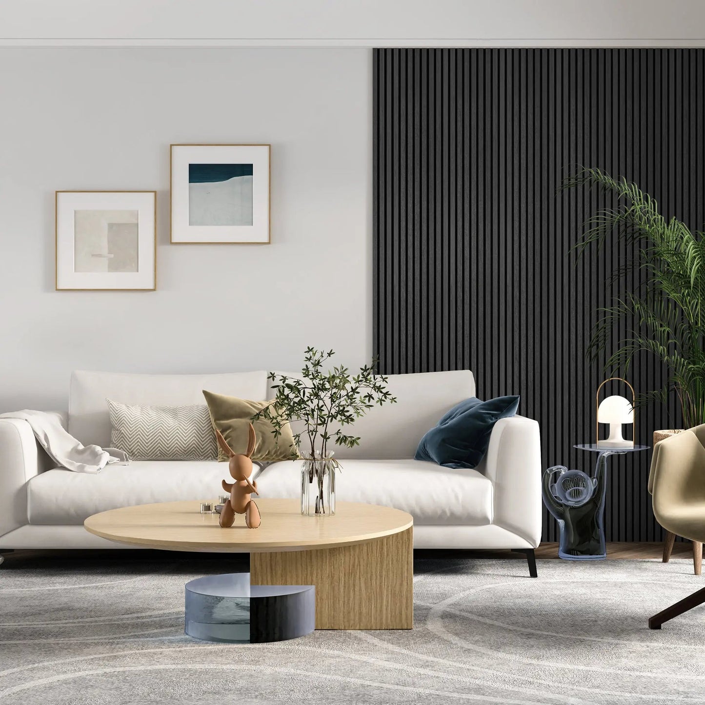 Pannelli da parete in legno a doghe acustiche MDF