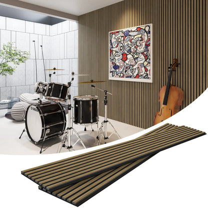 Pannelli da parete in legno a doghe acustiche MDF