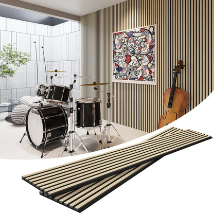 Pannelli da parete in legno a doghe acustiche MDF