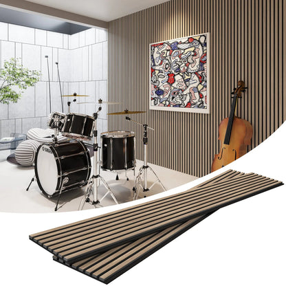 Pannelli da parete in legno a doghe acustiche MDF