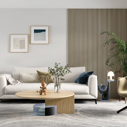 Pannelli da parete in legno a doghe acustiche MDF