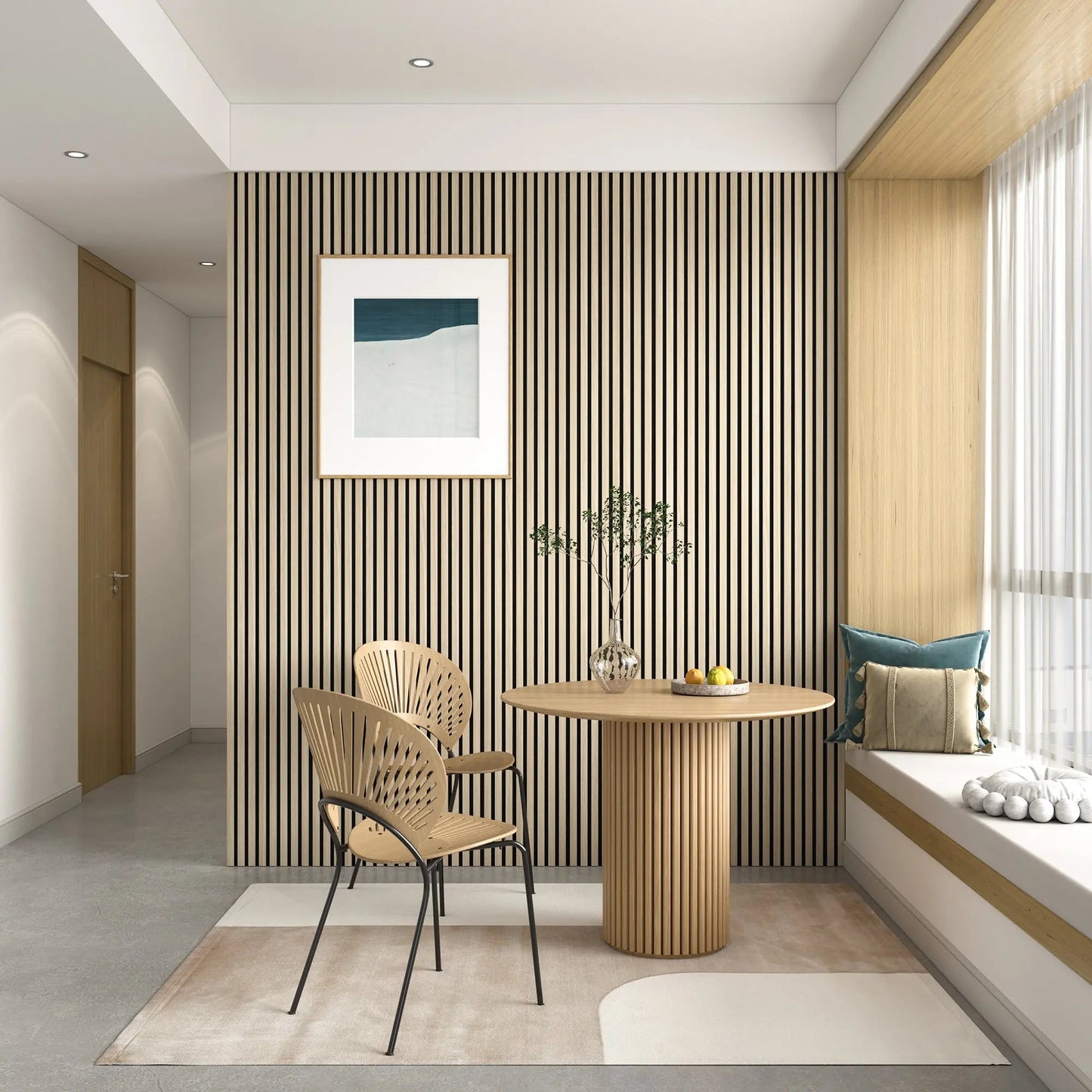 Pannelli da parete in legno a doghe acustiche MDF